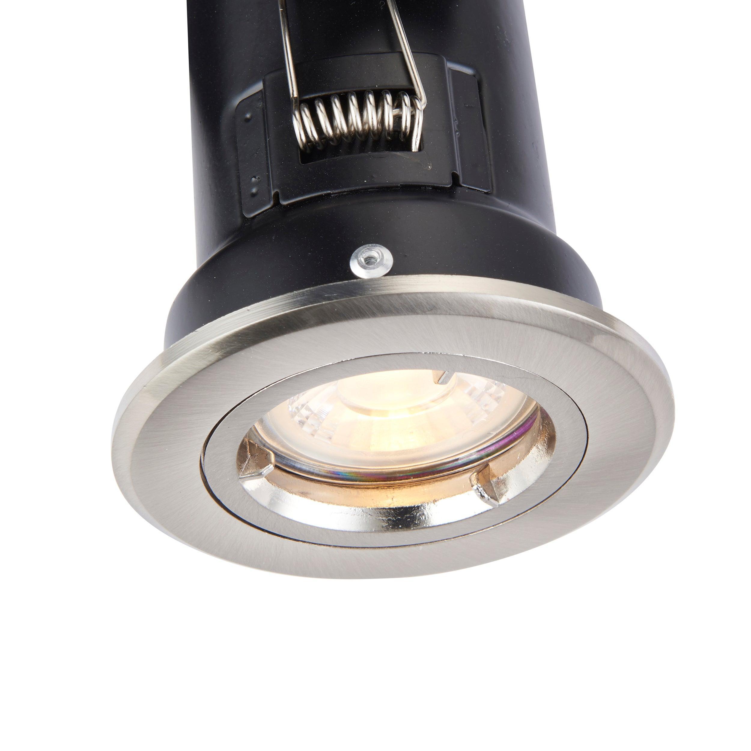 shieldplus tilt nickel recessed light 50w by saxby lighting, close up image 131
