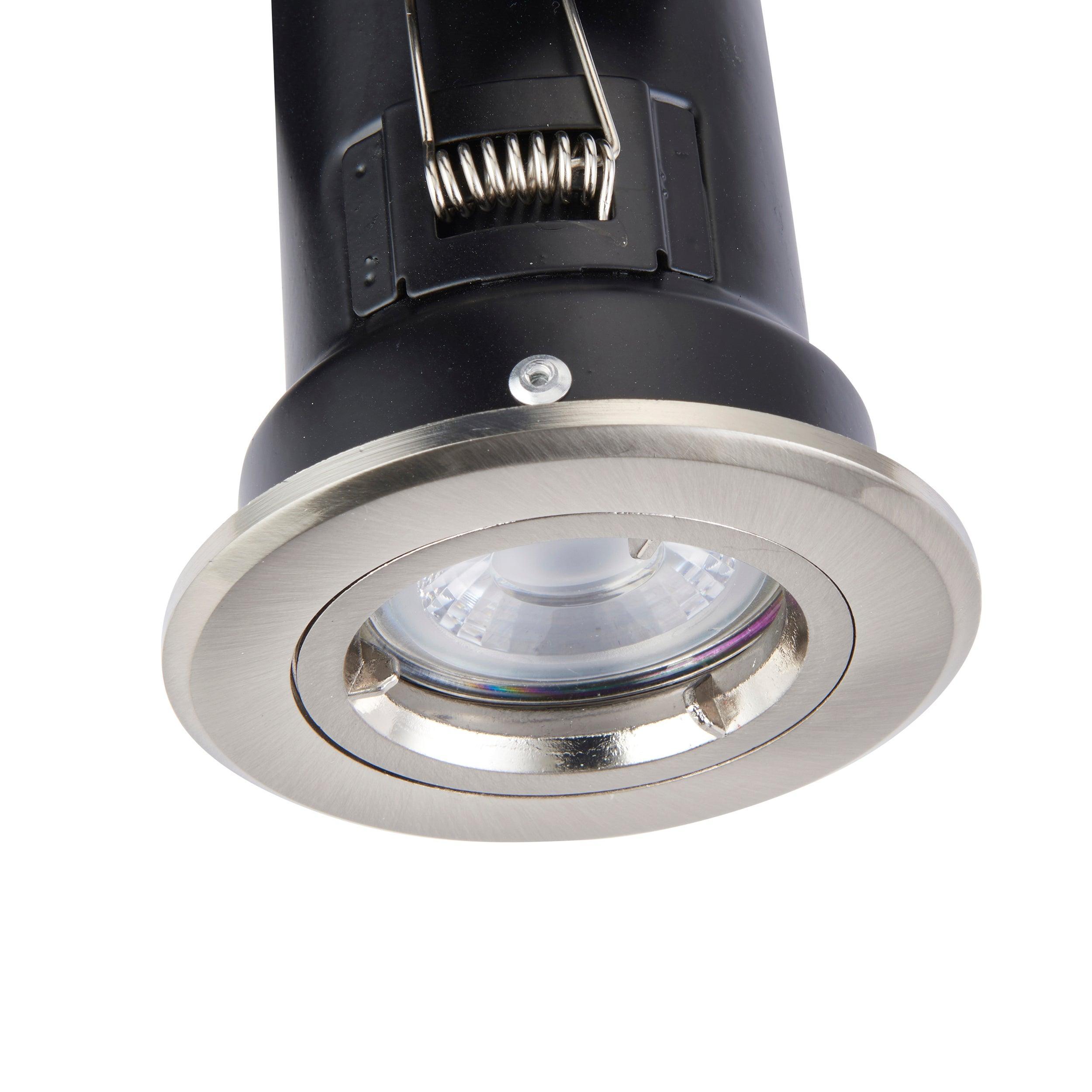 shieldplus tilt nickel recessed light 50w by saxby lighting, close up image 93