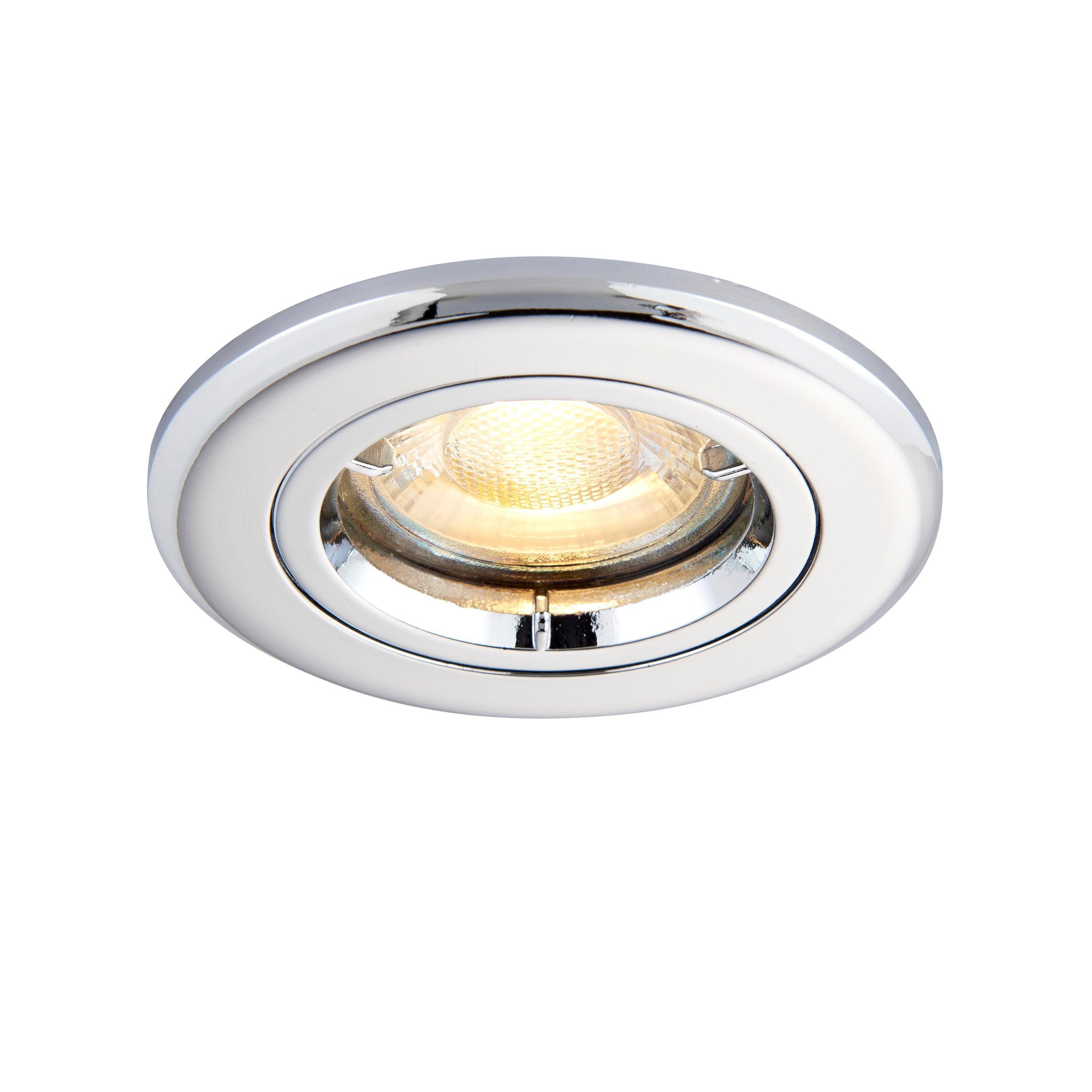 shieldplus tilt chrome recessed light 50w by saxby lighting, close up image 216