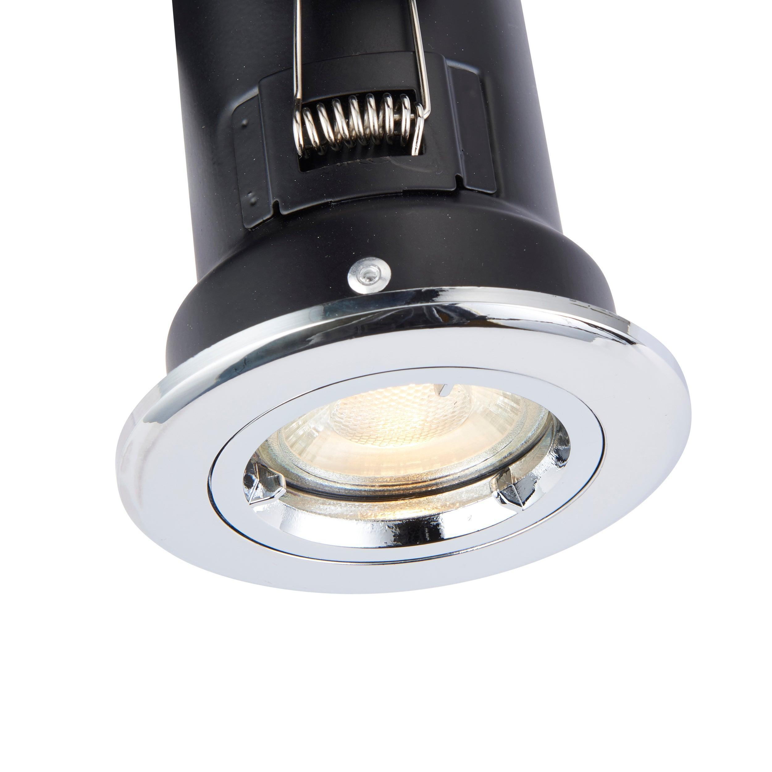 shieldplus tilt chrome recessed light 50w by saxby lighting, close up image 130