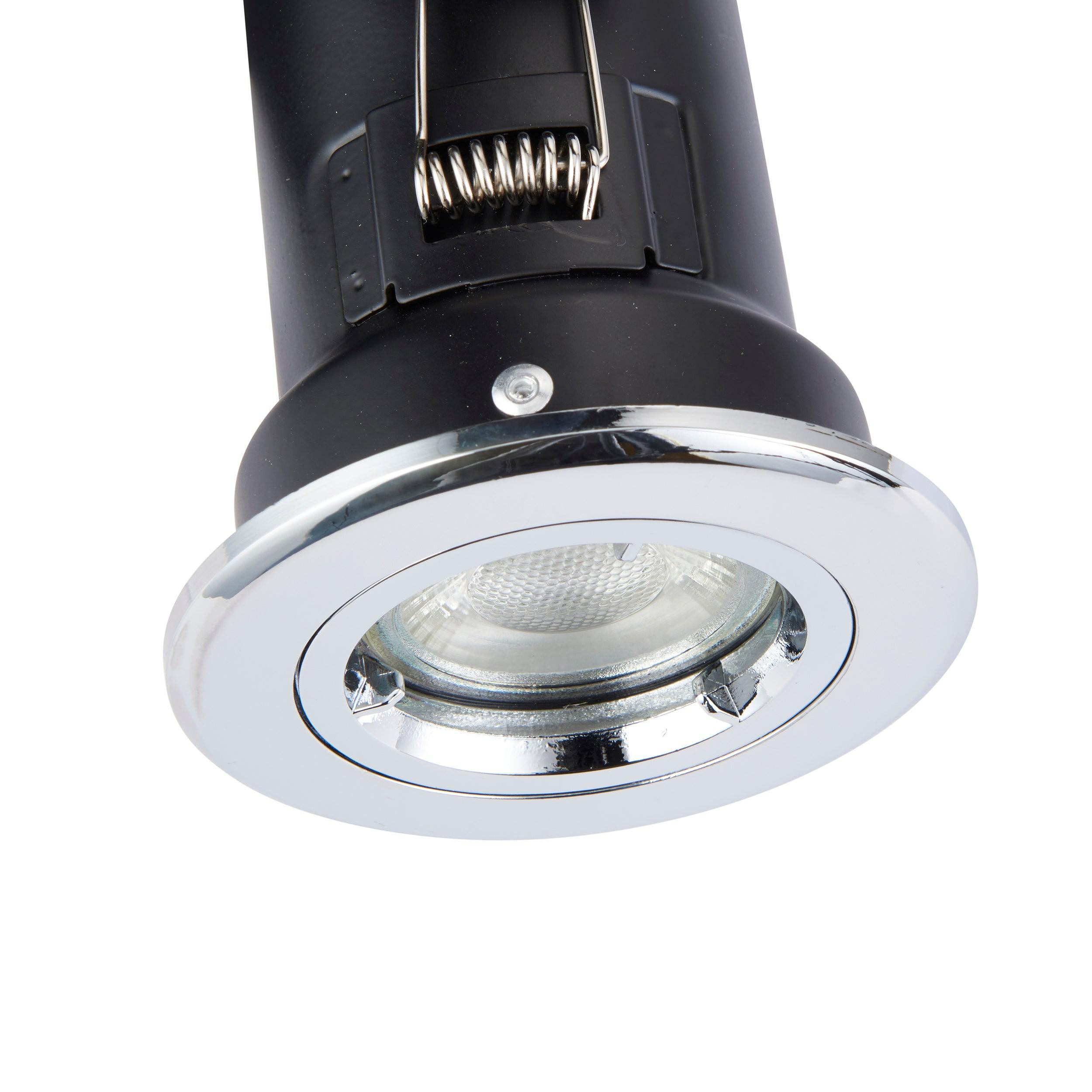 shieldplus tilt chrome recessed light 50w by saxby lighting, close up image 92