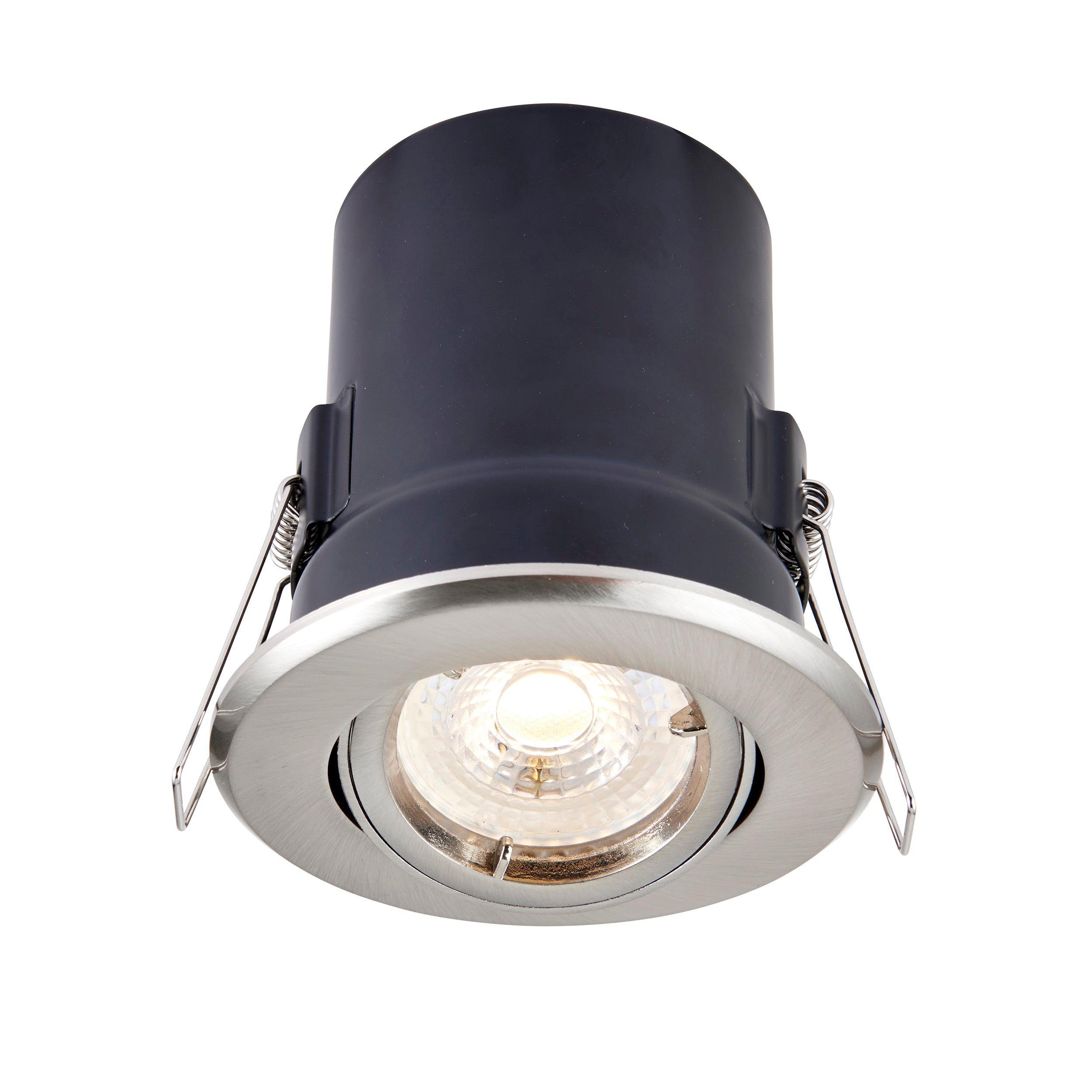 shieldplus nickel recessed light tilt 50w by saxby lighting, close up image 305