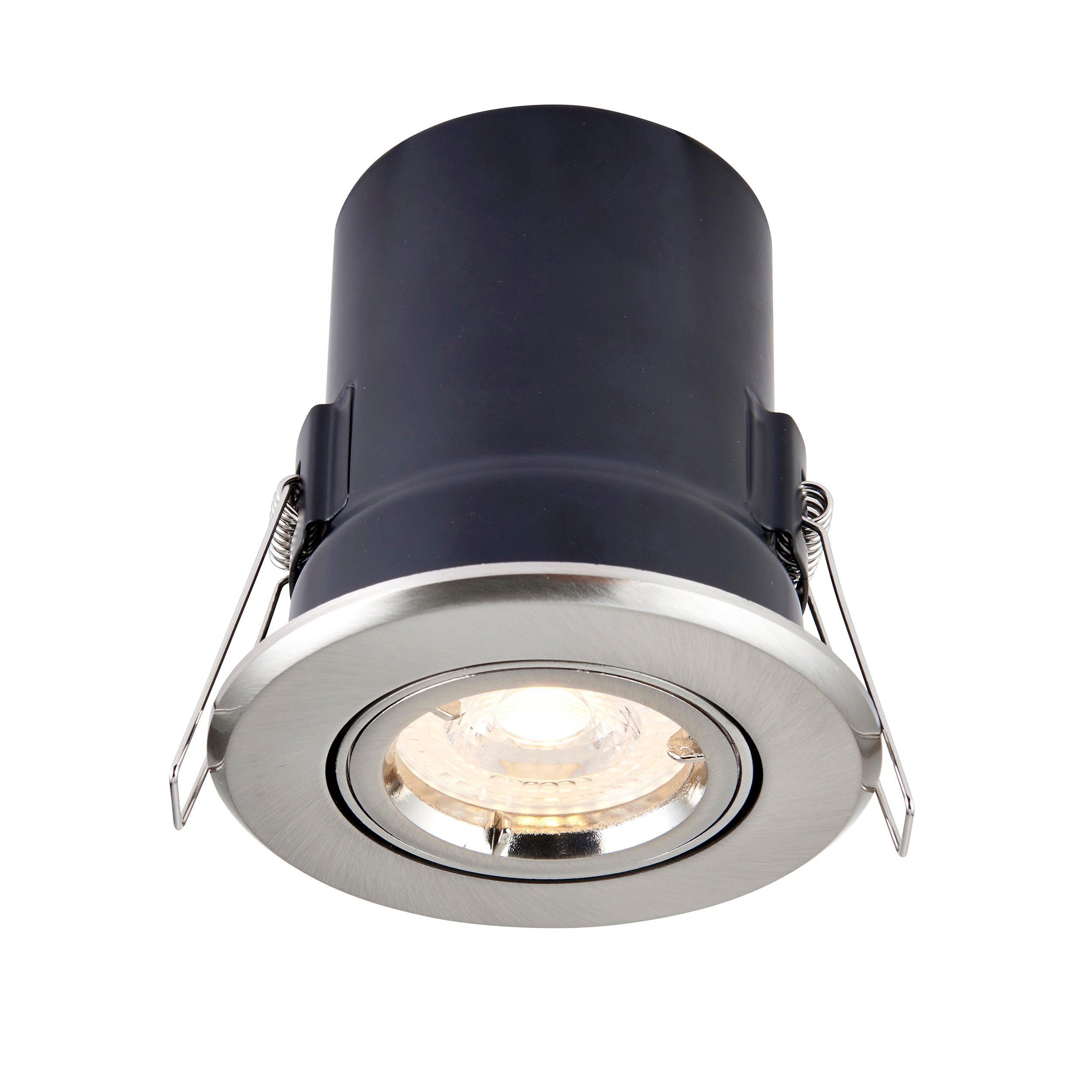 shieldplus nickel recessed light tilt 50w by saxby lighting, close up image 258