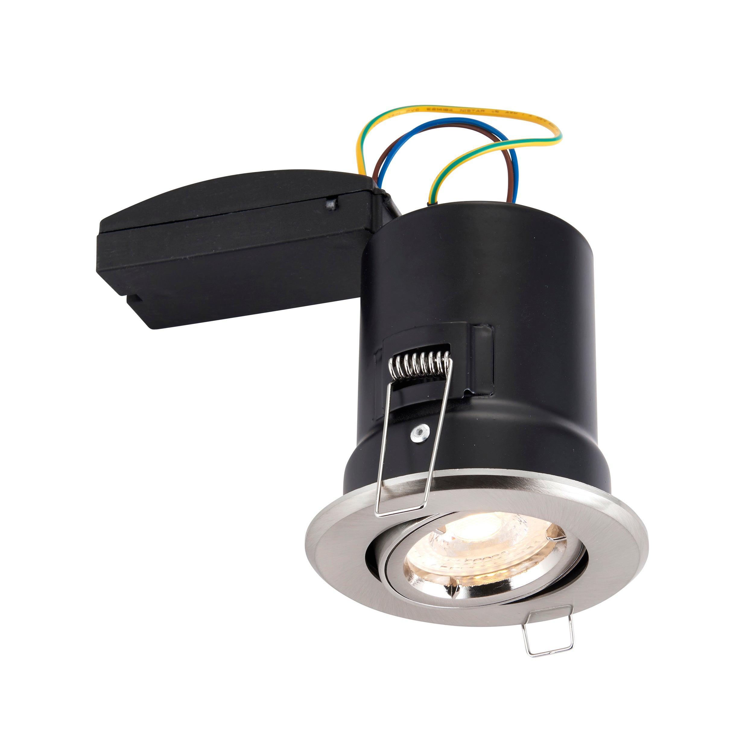 shieldplus nickel recessed light tilt 50w by saxby lighting, close up image 221