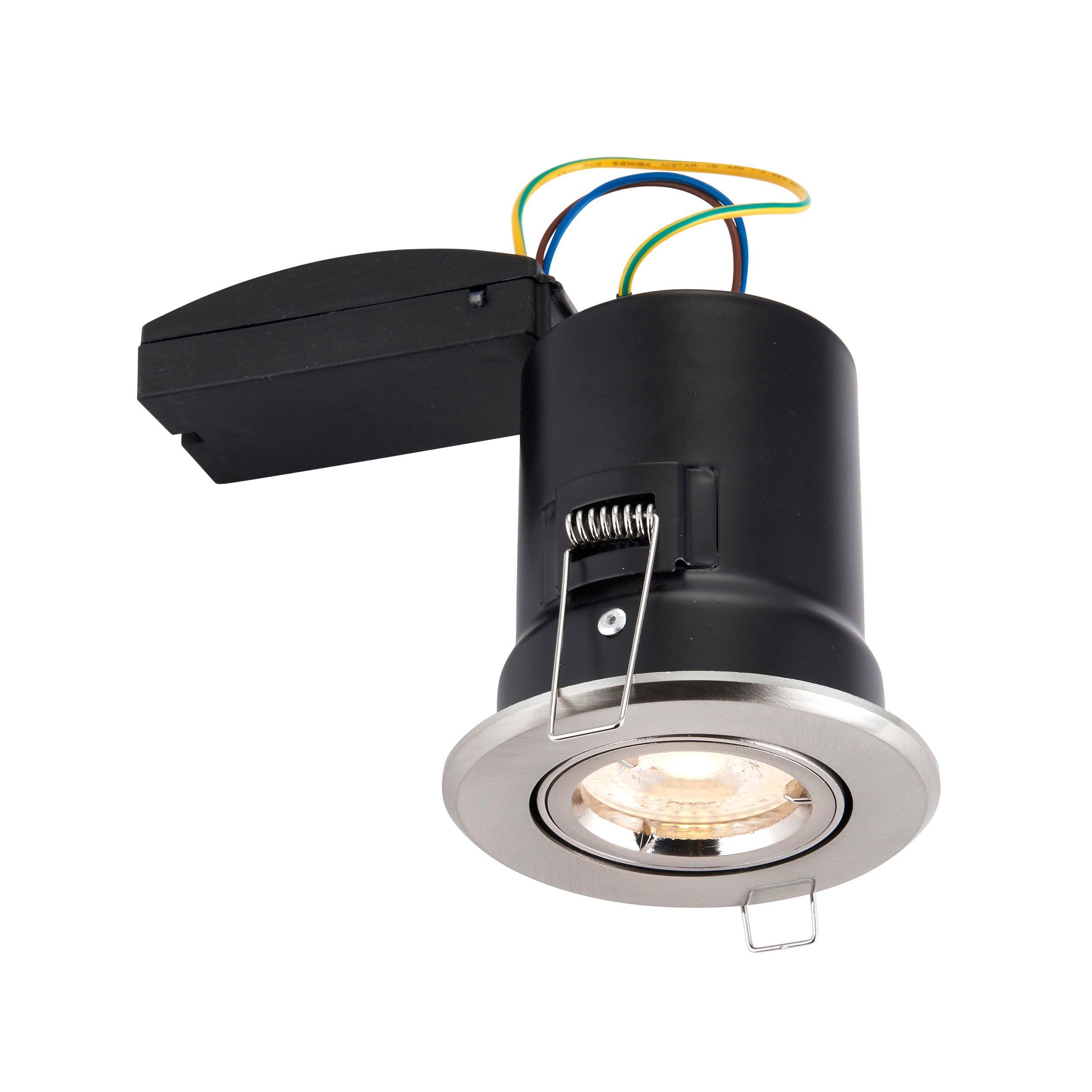 shieldplus nickel recessed light tilt 50w by saxby lighting, close up image 173