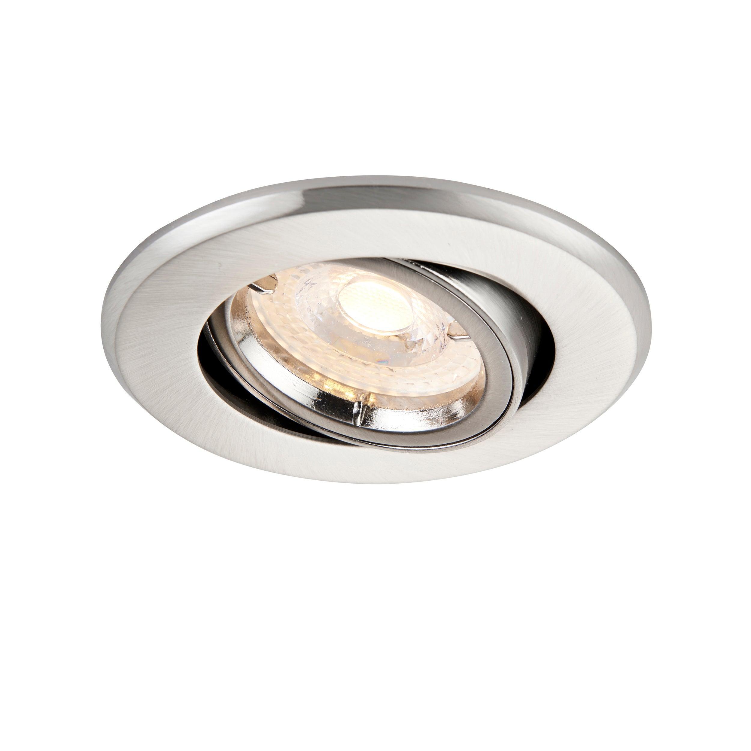 shieldplus nickel recessed light tilt 50w by saxby lighting, close up image 97