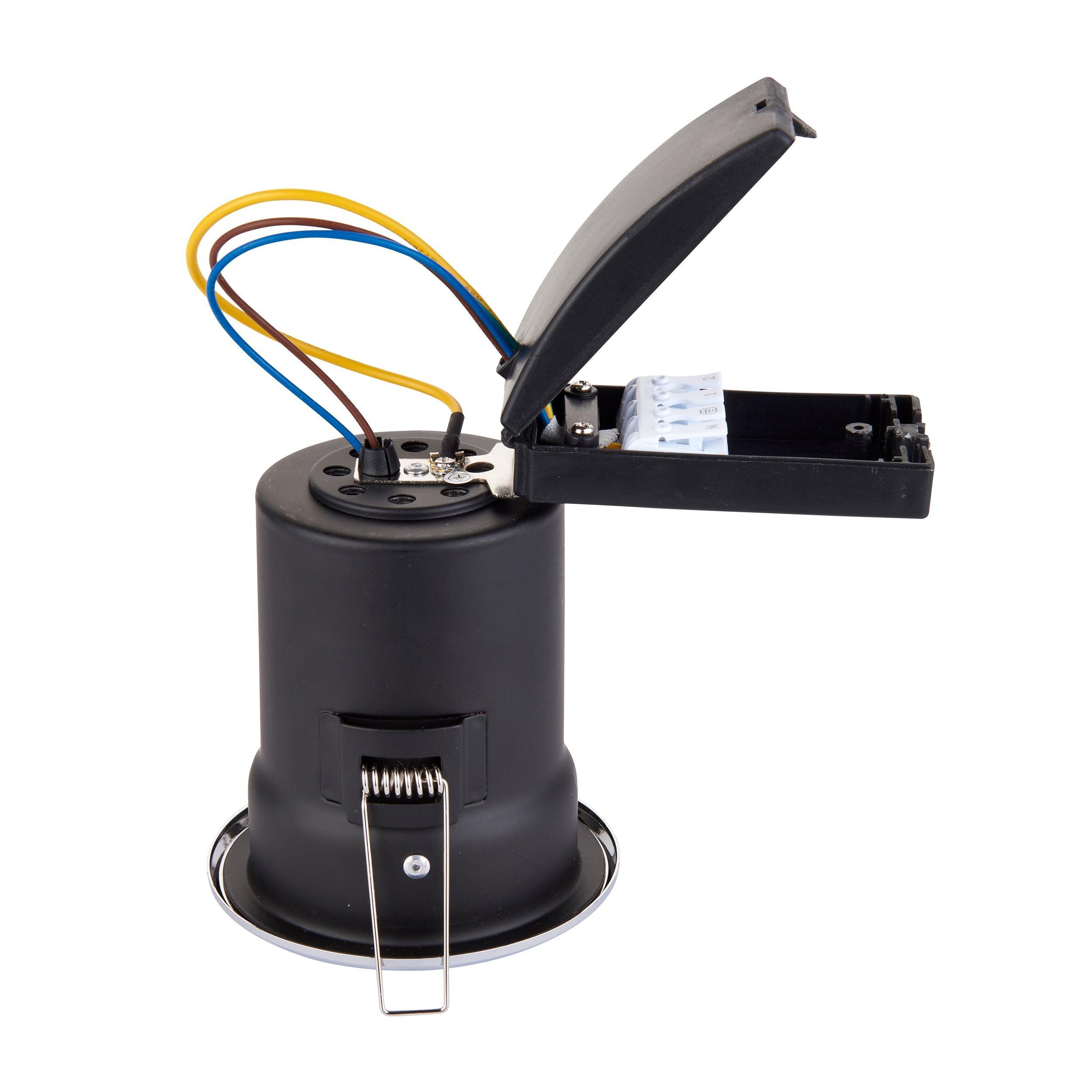 shieldplus chrome recessed light tilt 50w by saxby lighting, close up image 134