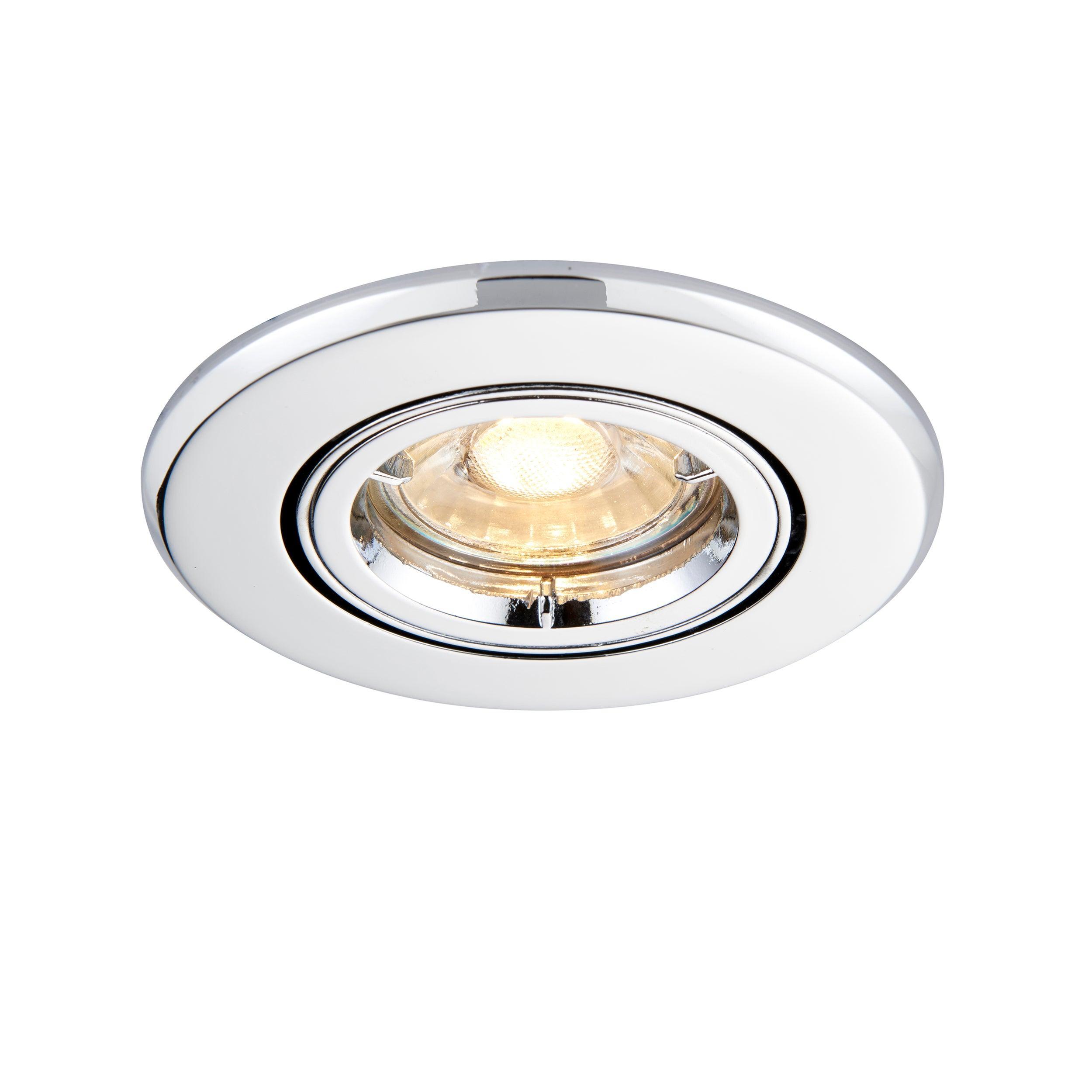 shieldplus chrome recessed light tilt 50w saxby lighting, close up LED Lamp Image 50