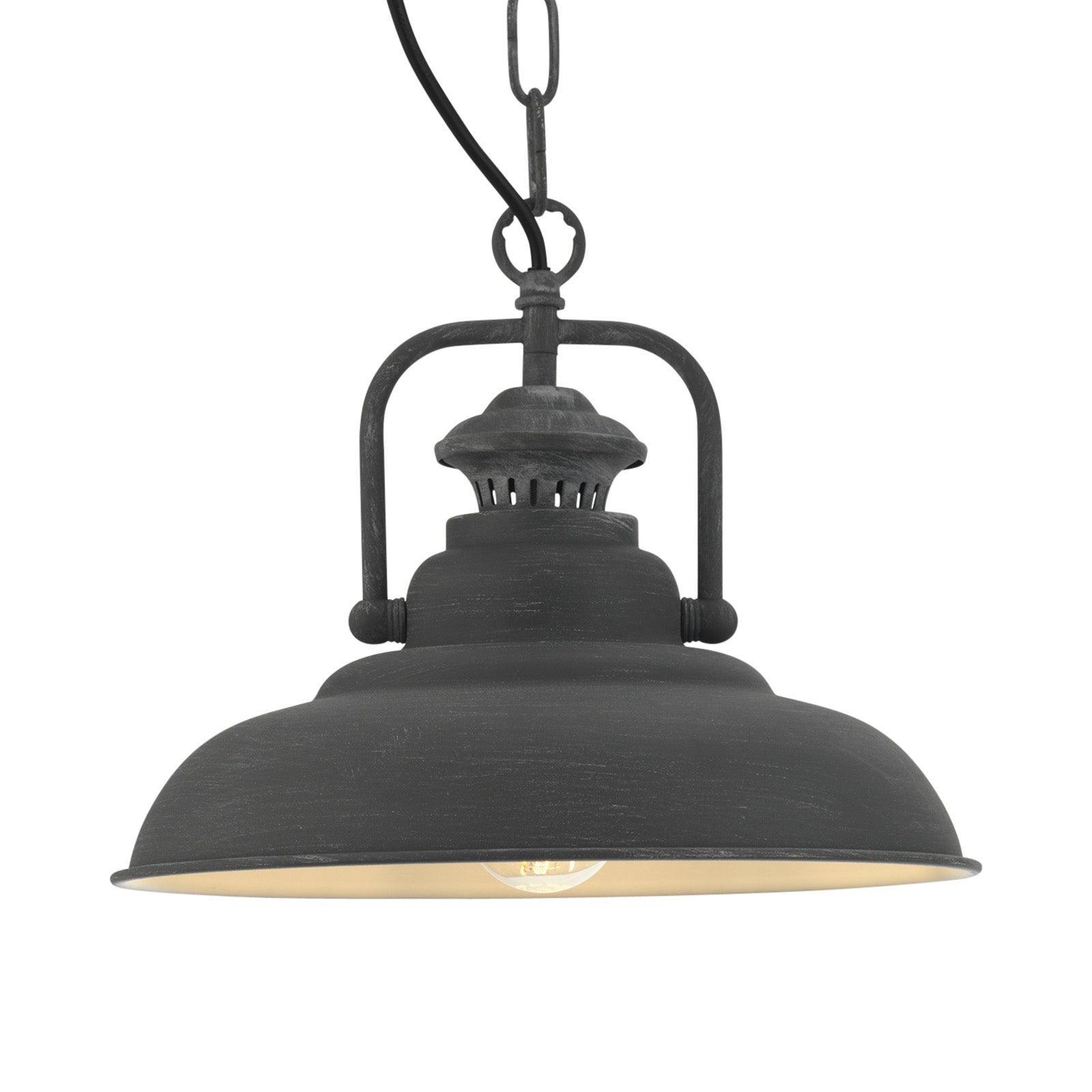 Oaks Lighting Sten Concrete Grey Ceiling Pendant - 32cm-Ceiling Pendant Lights-Oaks Lighting-1-Tiffany Lighting Direct