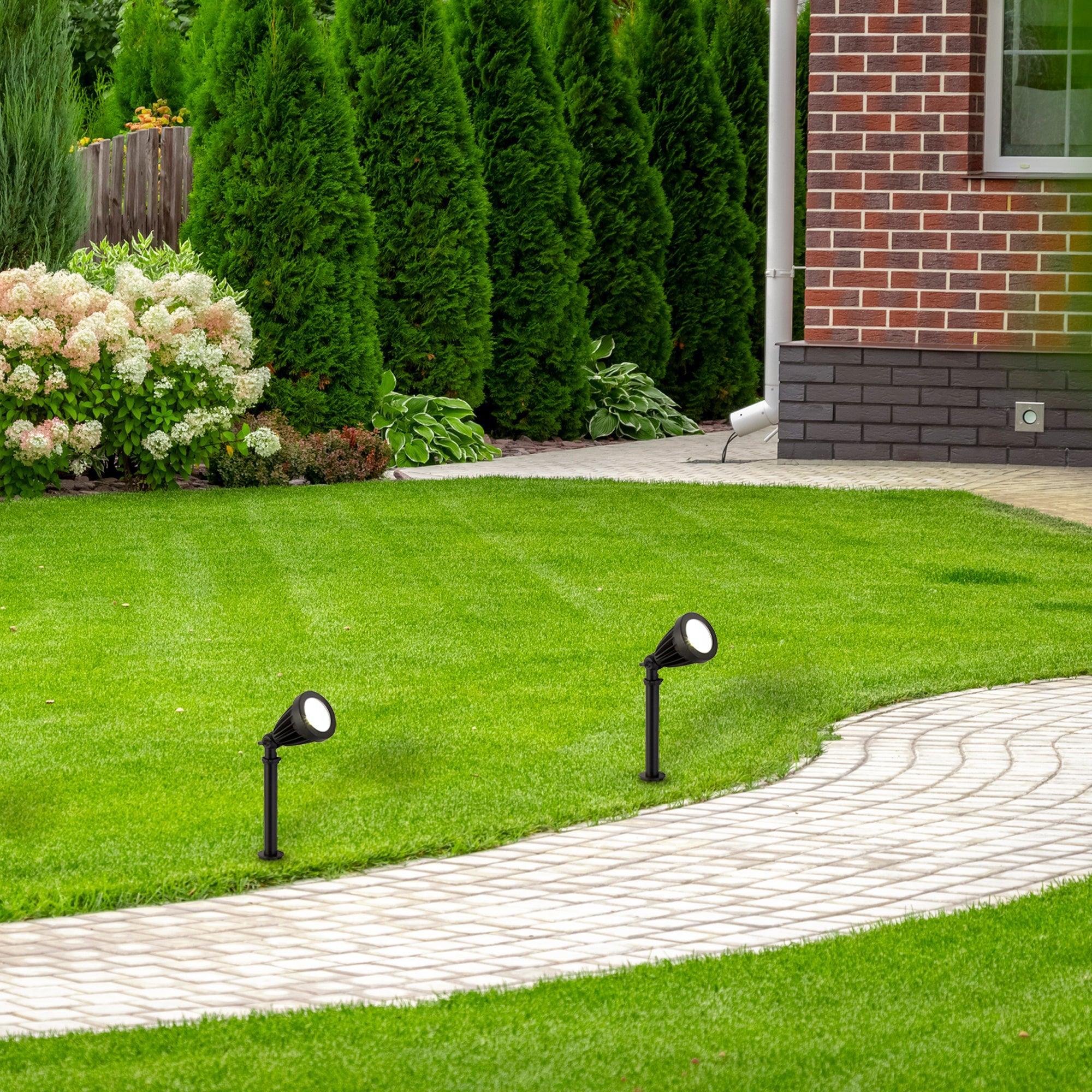 spikey black outdoor spike garden light 51621bk by searchlighting lighting, living room image