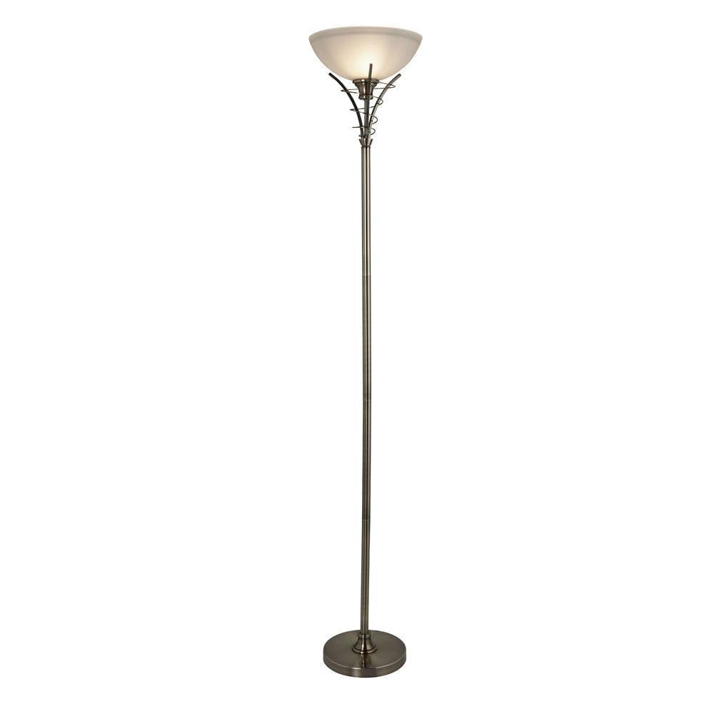 Searchlight Linea Brass & Acid Glass Uplighter Floor Lamp by 1
