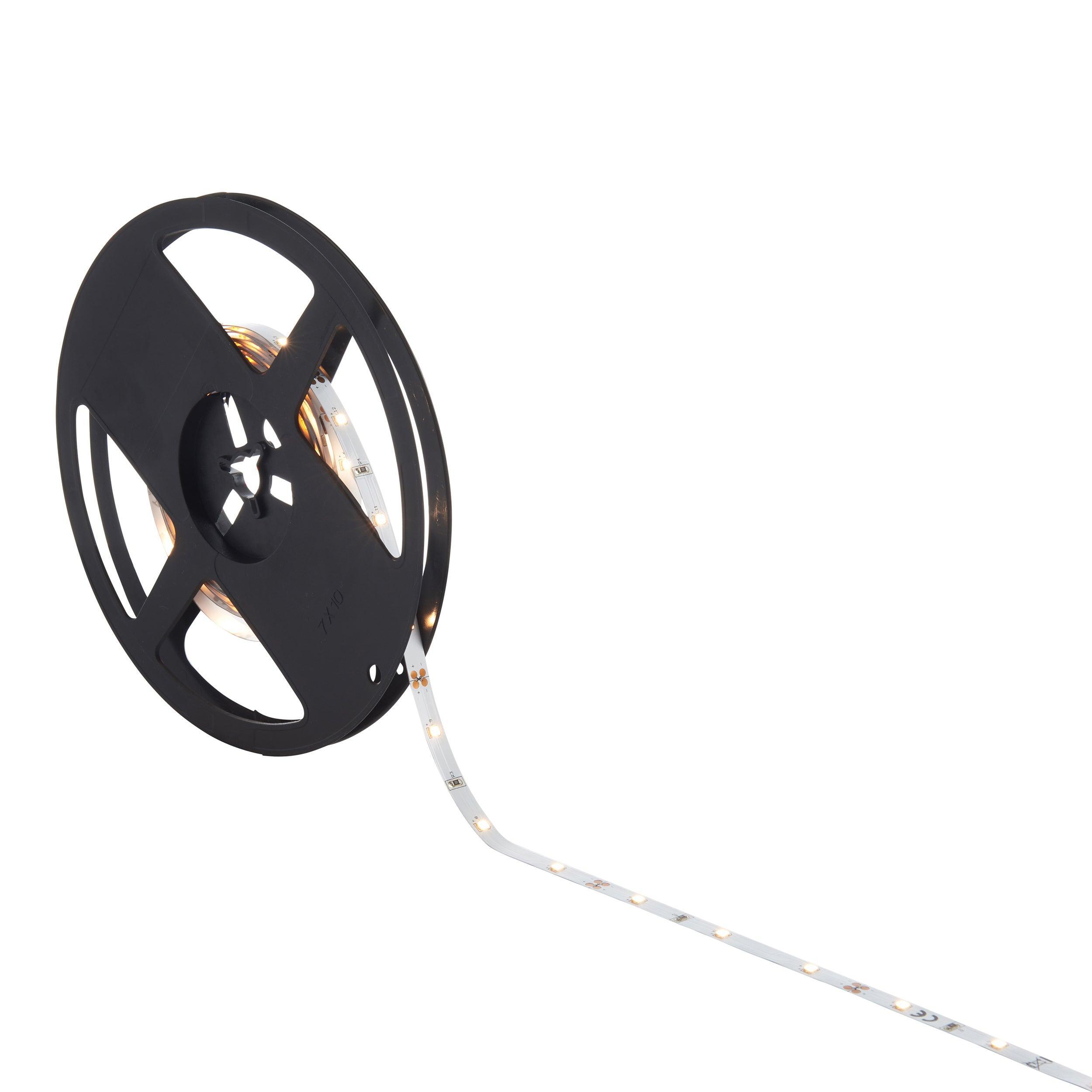 flexline 12v 5m warm white led strip light kit 12w by saxby lighting, close up image 347