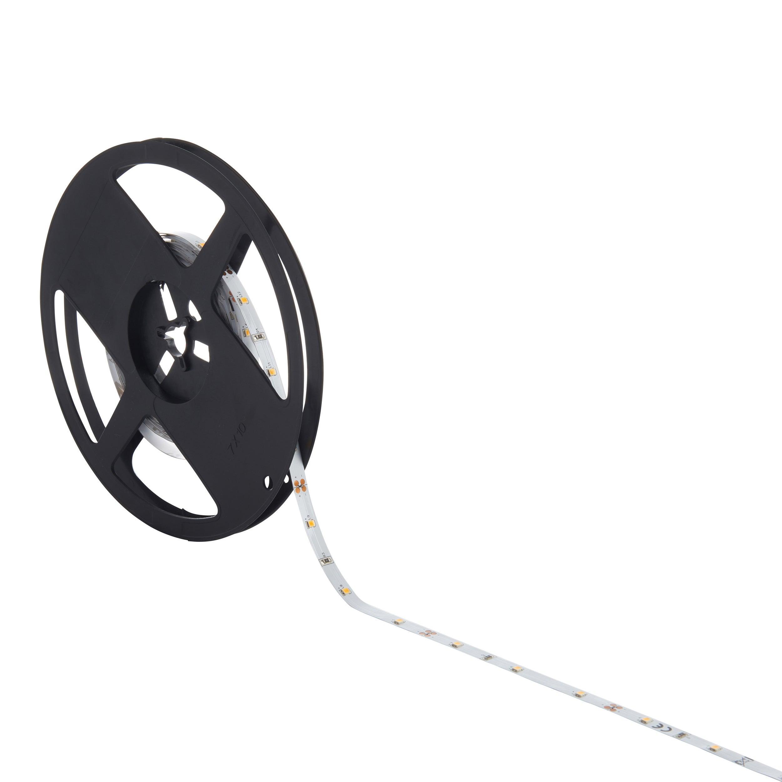 flexline 12v 5m warm white led strip light kit 12w by saxby lighting, close up image 301