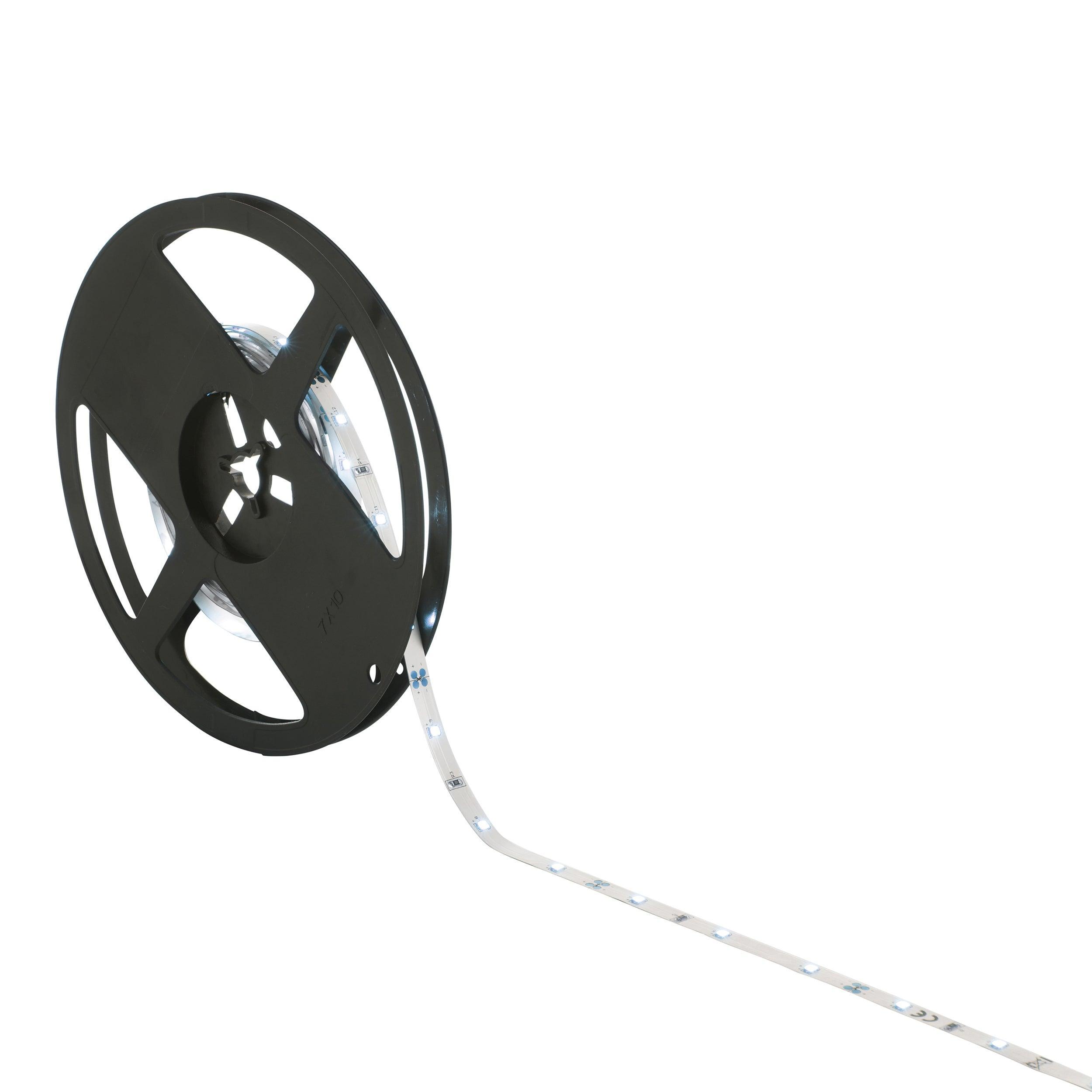 flexline 12v 5m daylight white led strip light kit 12w by saxby lighting, close up image 346