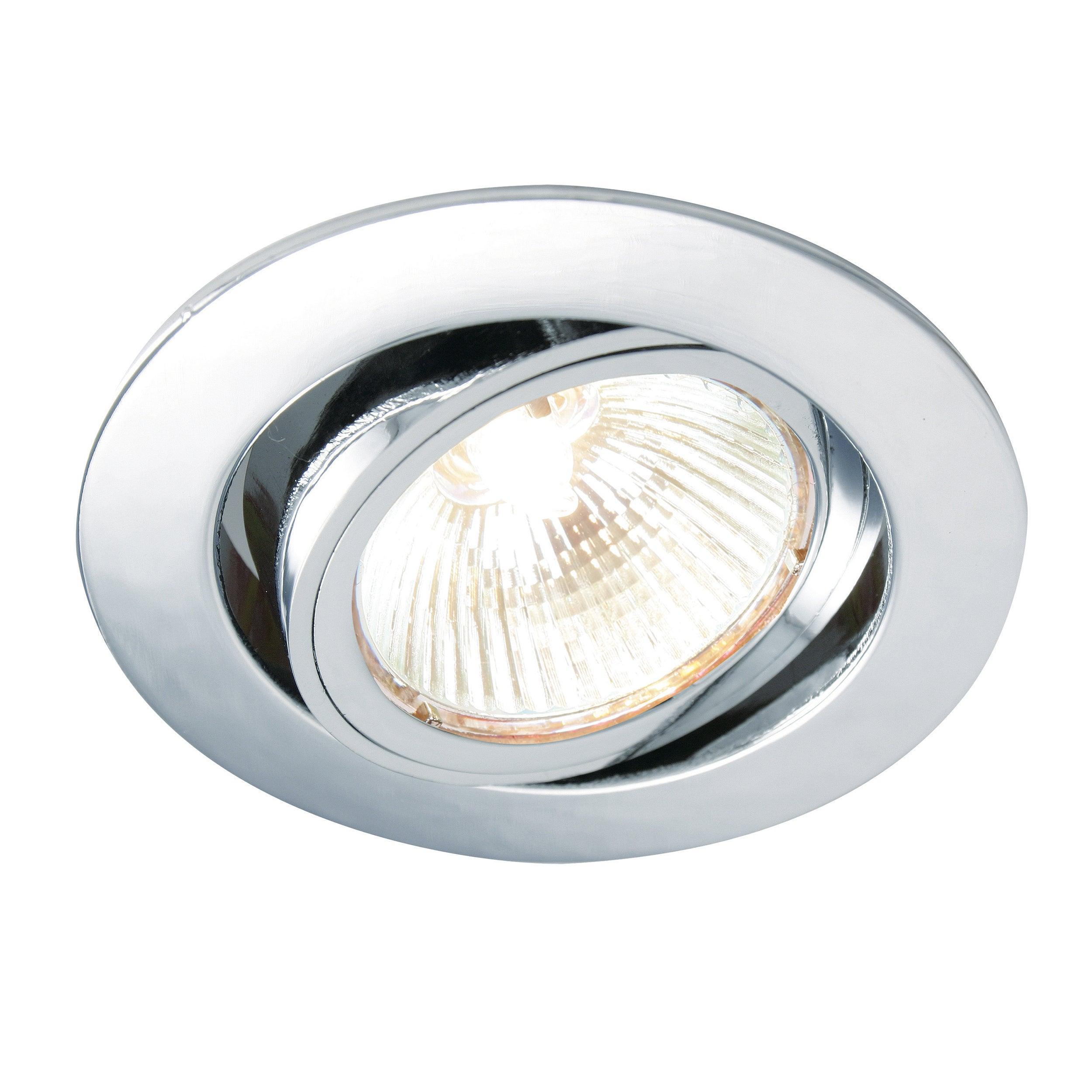 cast chrome tilt recessed downlightby saxby lighting