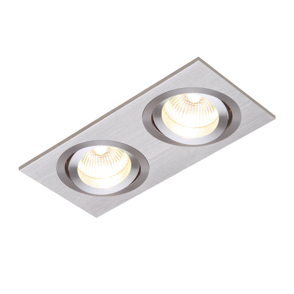 Tetra Twin Silver Recessed Light 50W