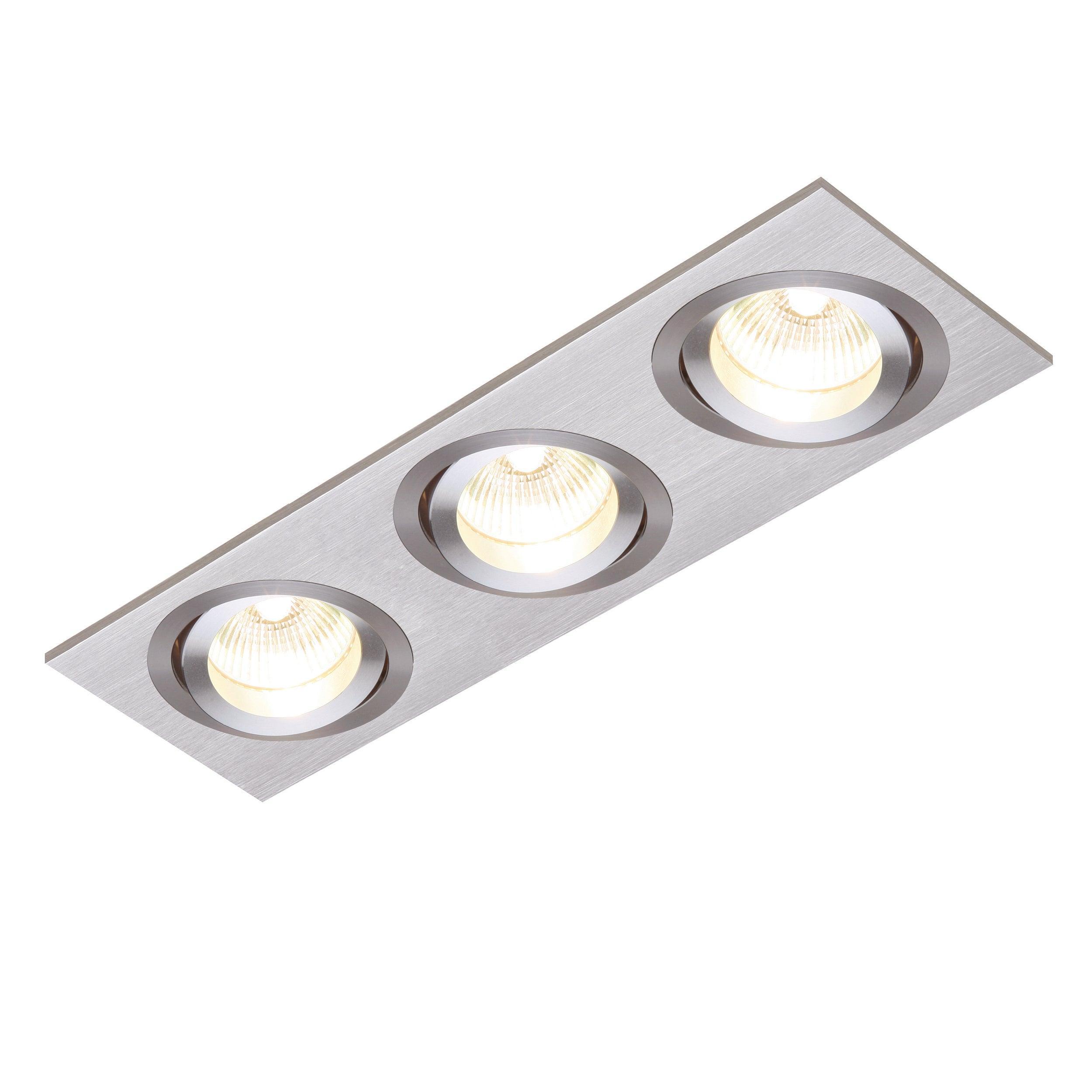 tetra triple silver recessed light 50wby saxby lighting