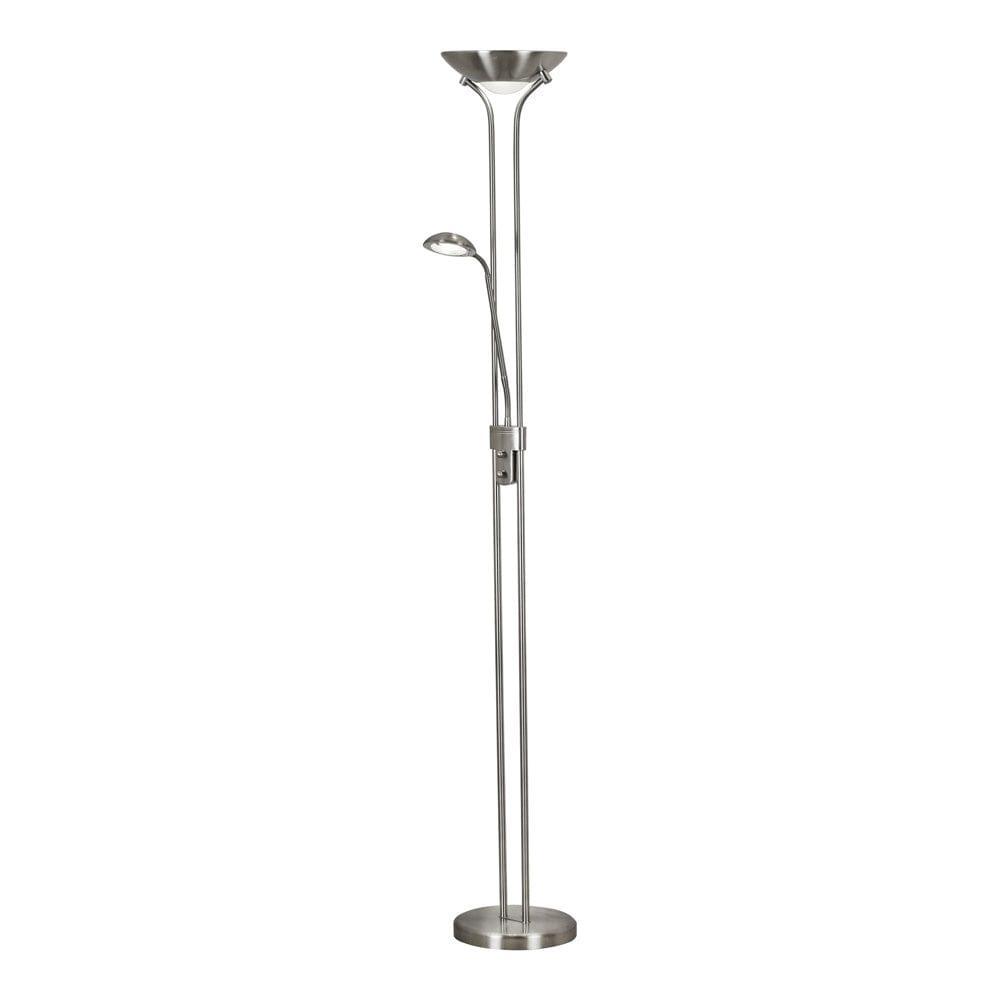 Mother & Child 2 Light LED Satin Silver Floor Lamp by 1