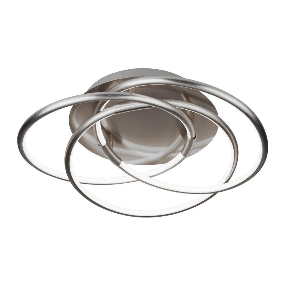 Searchlight Magic LED Satin Silver Ceiling Flush Light Living room Image