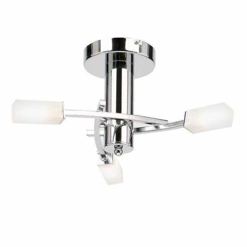 Havana 3lt Chrome Semi Flush Ceiling Light by Endon Lighting Living Room Image 6