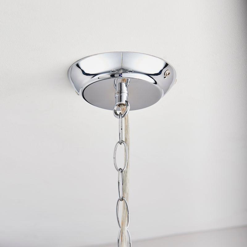 Traditional Ceiling Pendant Lights - Clearence Clear Acrylic & Chrome Plate 8LT Pendant Ceiling Light 308-8CL fitting