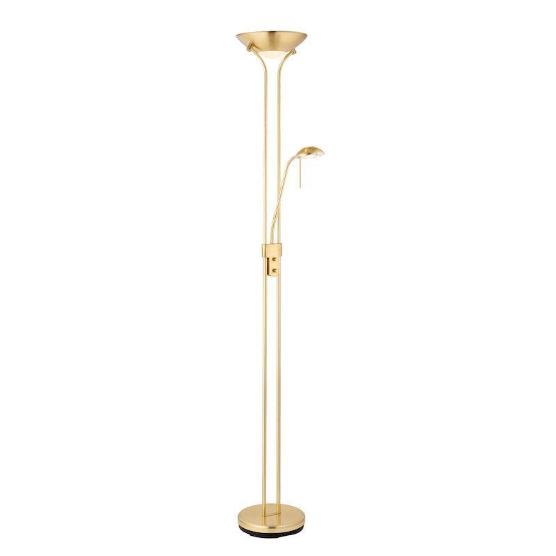 Endon Rome Satin Brass Finish And Opal Glass Floor Lamp by Endon Lighting 11