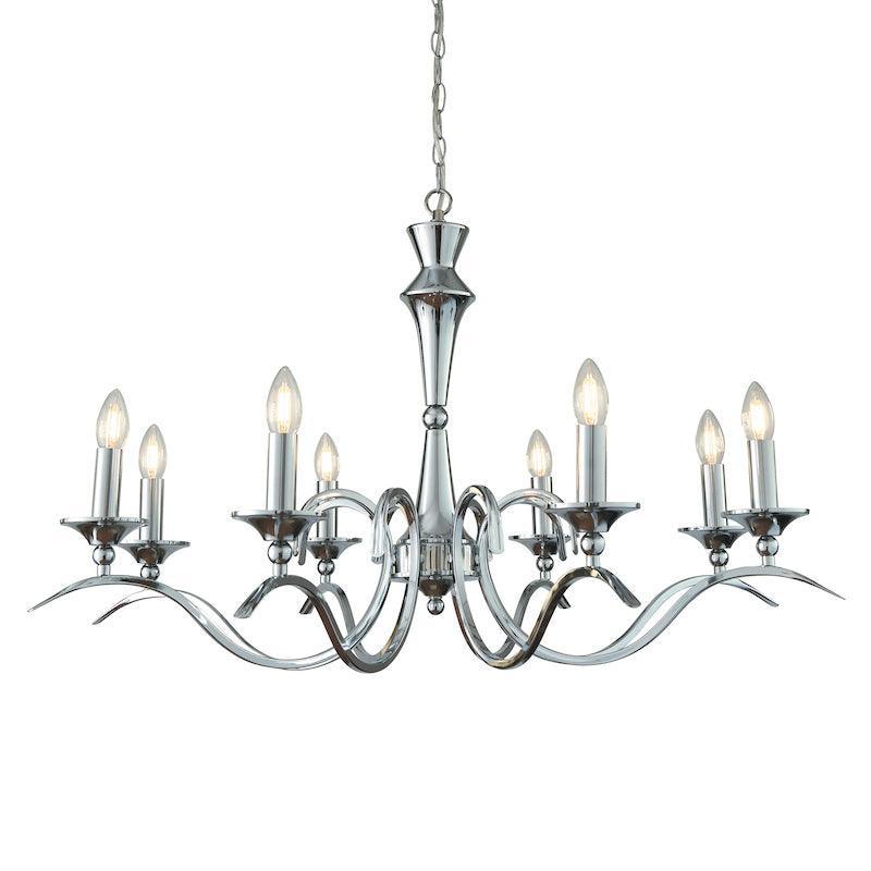 Kora Chandelier KORA-8CH wide shot living room