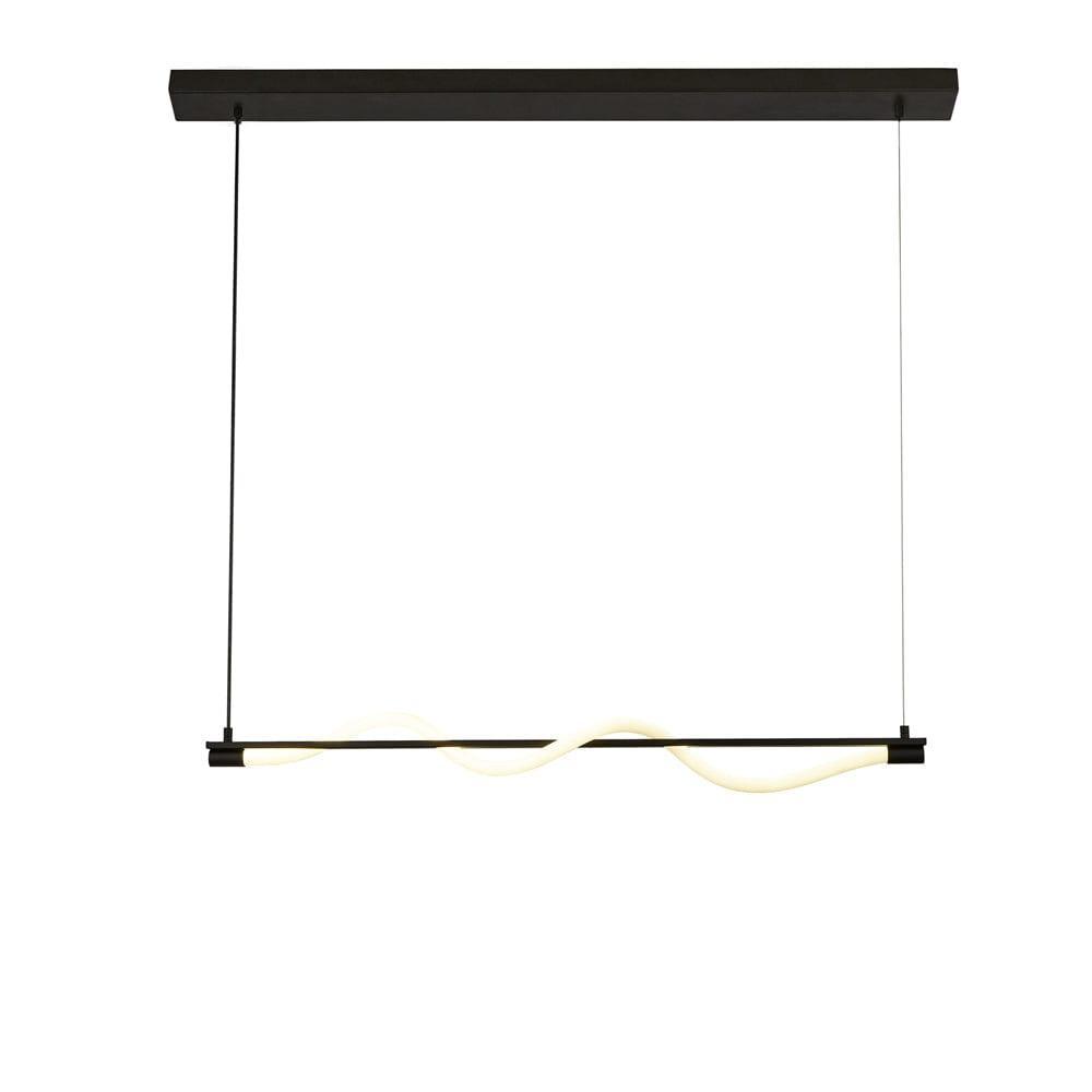 Serpent 1 Light LED Black & Acrylic Ceiling Pendant-Ceiling Pendant Lights-1-Tiffany Lighting Direct