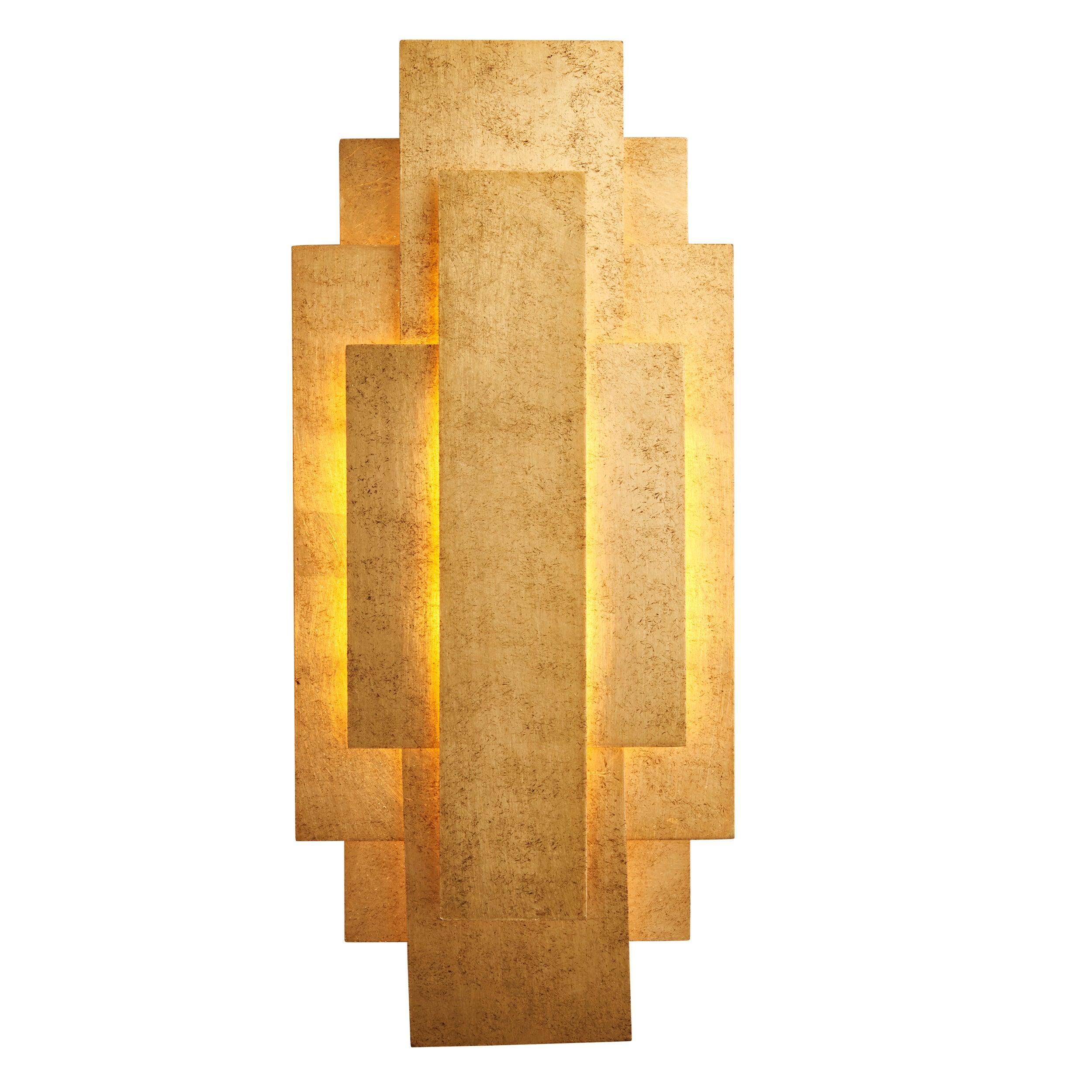antwerp rectangular gold art deco wall light Living room lighting image