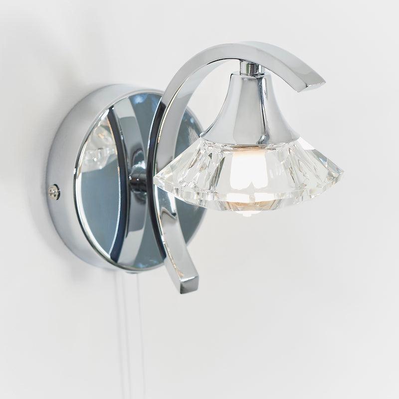 Traditional Wall Lights - Langella chrome Finish Wall Light LANGELLA-1WBCH full view