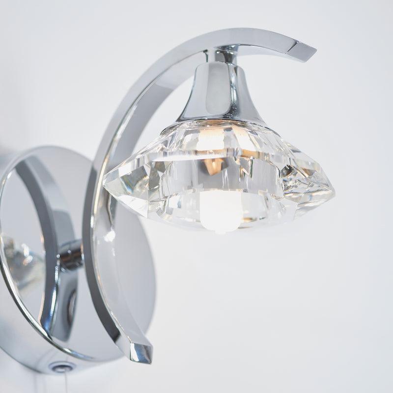 Traditional Wall Lights - Langella chrome Finish Wall Light LANGELLA-1WBCH crystal light