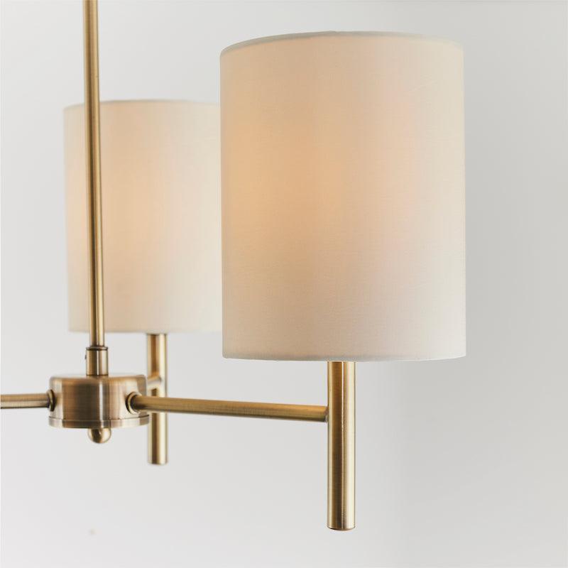 Traditional Flush & Semi Flush Ceiling Lights - Brio 3 Arm Antique Brass Finish Semi Flush Ceiling Light BRIO-3AB zoom lamp
