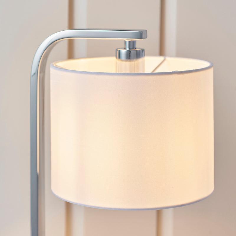 Canning Chrome Table Lamp With White Shade - Endon Lighting 5