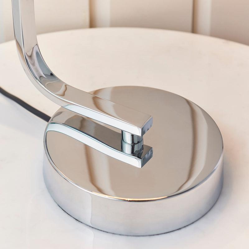 Canning Chrome Table Lamp With White Shade - Endon Lighting 9
