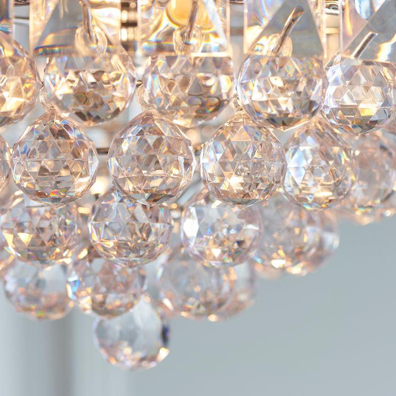 Traditional Ceiling Pendant Lights - Fargo Chrome Plate & Clear Acrylic 3LT Pendant Ceiling Light FARGO-14CH crystal