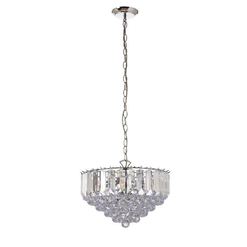 Traditional Ceiling Pendant Lights - Fargo Chrome Plate & Clear Acrylic 3LT Pendant Ceiling Light FARGO-14CH off