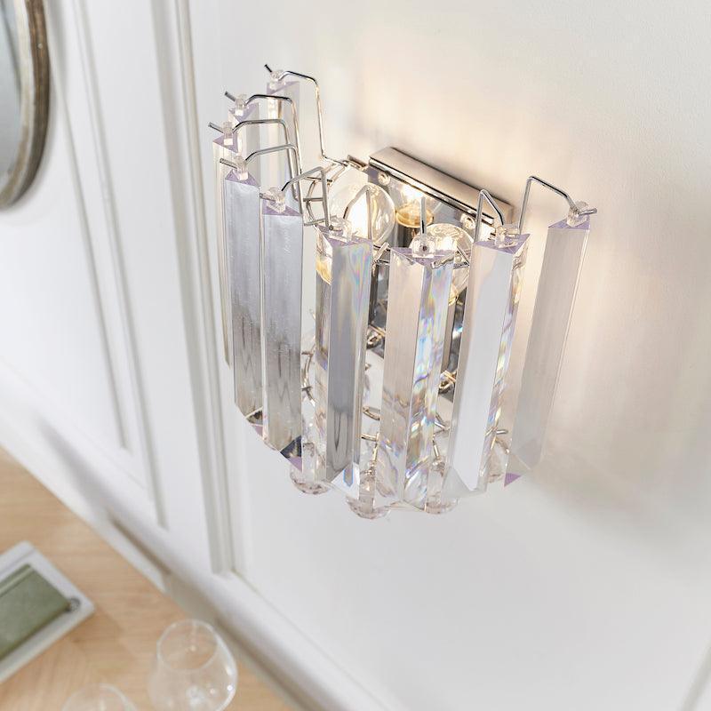 Traditional Wall Lights - Fargo chrome Plate & Clear Acrylic 2LT Wall Light FARGO-WBCH above