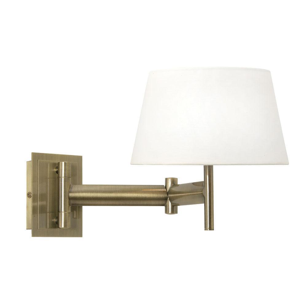 Oaks Lighting Finlay Brass Swing Arm Wall Light - Pull Cord image 1
