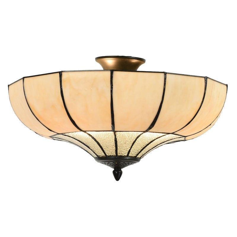 Lincoln Semi Flush Tiffany Ceiling Light