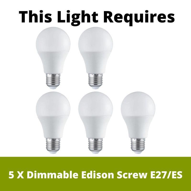 bistro satin silver finish 5 light pendant ceiling light 1595 5ss 2 by searchlight lighting, LED Lamp Bulb Guide