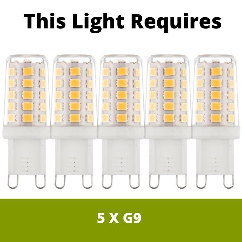 tara 5 light mirror black semi flush ceiling light 5327 5 mb LED Lamp Bulb Guide