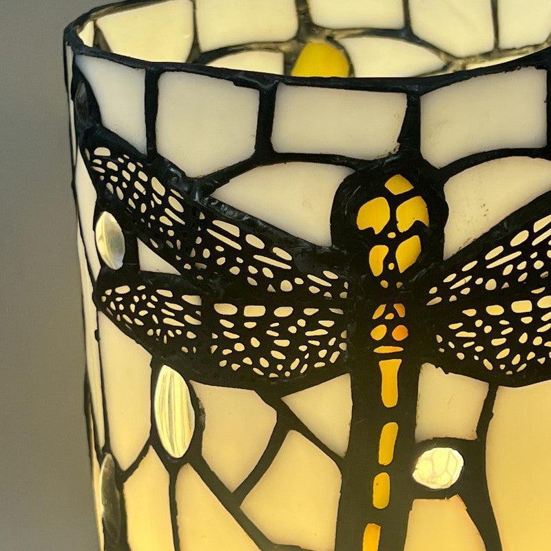 white dragonfly round tiffany table lamp tiffany lighting direct Living room lighting image