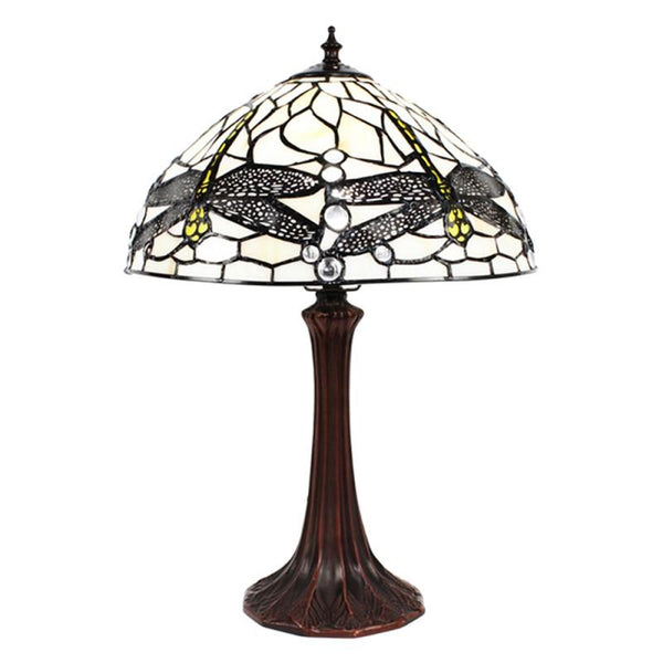White Dragonfly Tiffany Table Lamp - Tiffany Lighting Direct