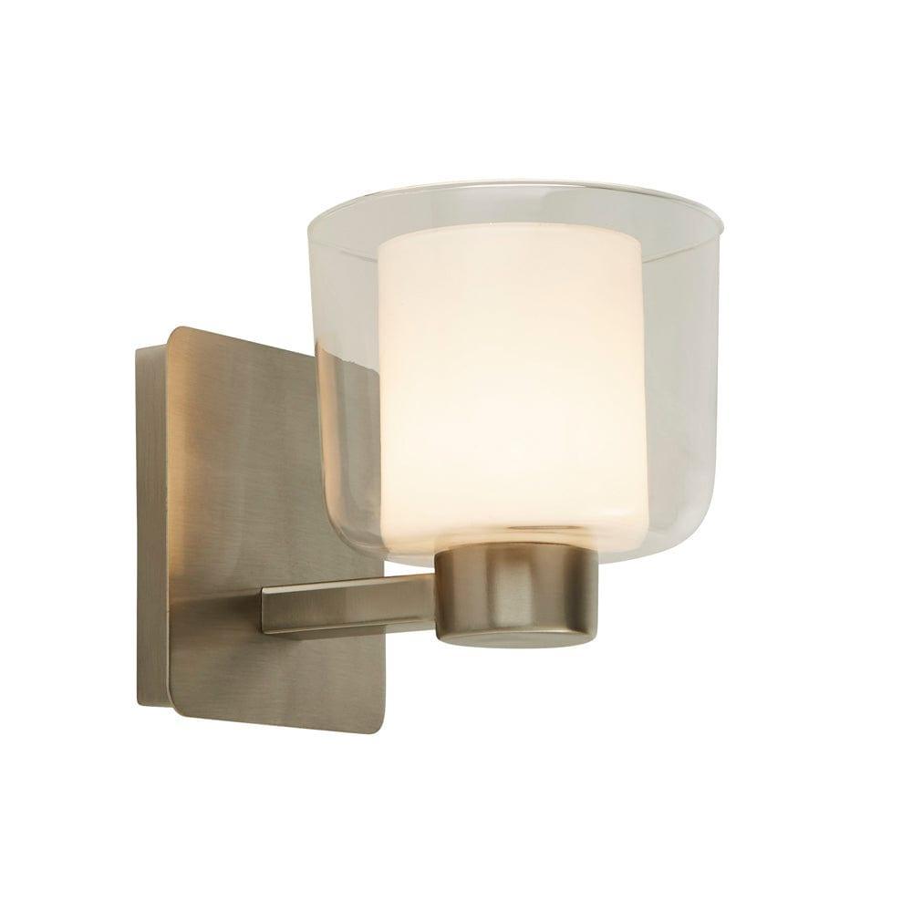 bolivia bathroom 1 light satin nickel wall light
