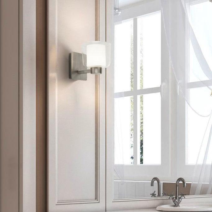 bolivia bathroom 1 light satin nickel wall light by searchlighting lighting, living room image