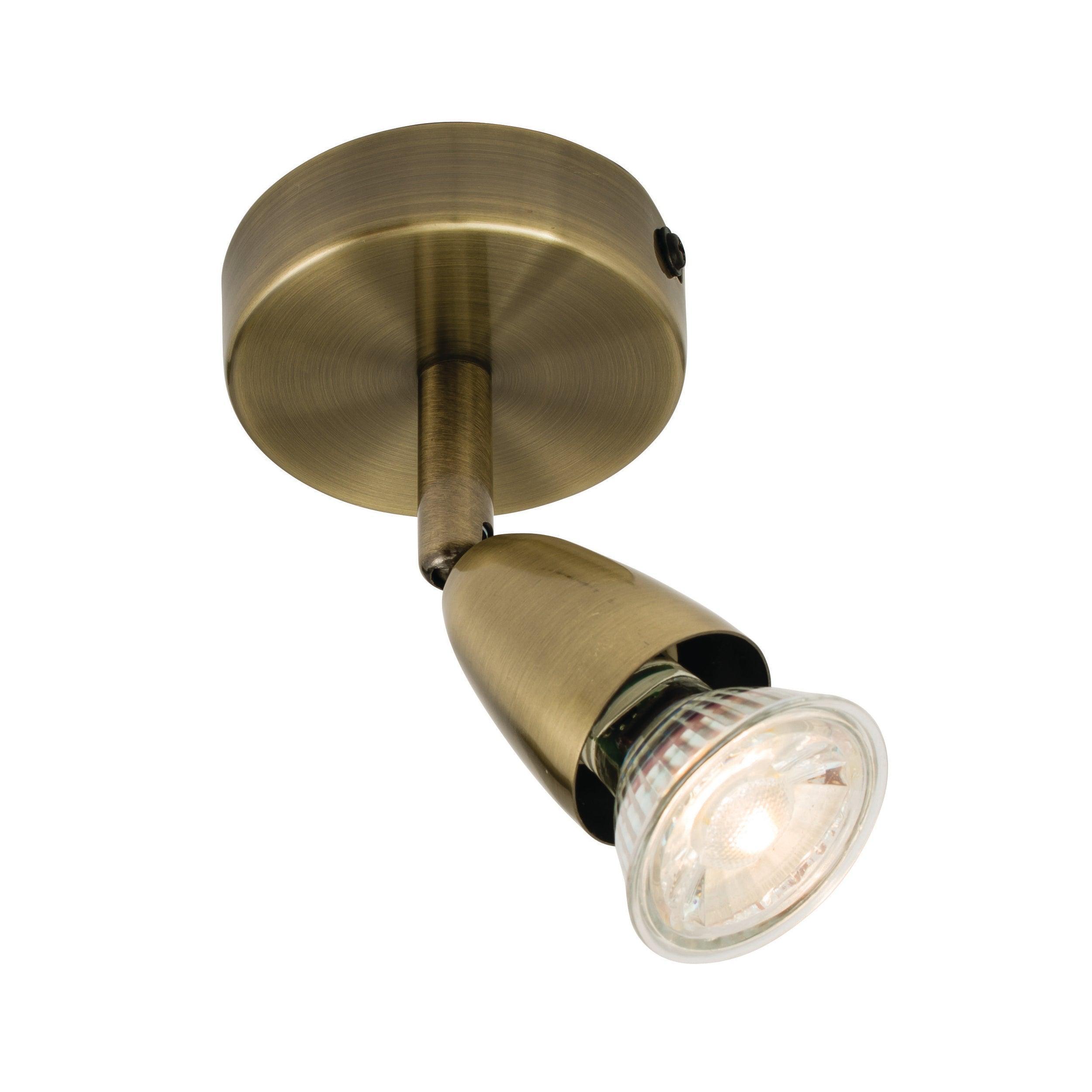 amalfi antique brass adjustable spotlightby saxby lighting