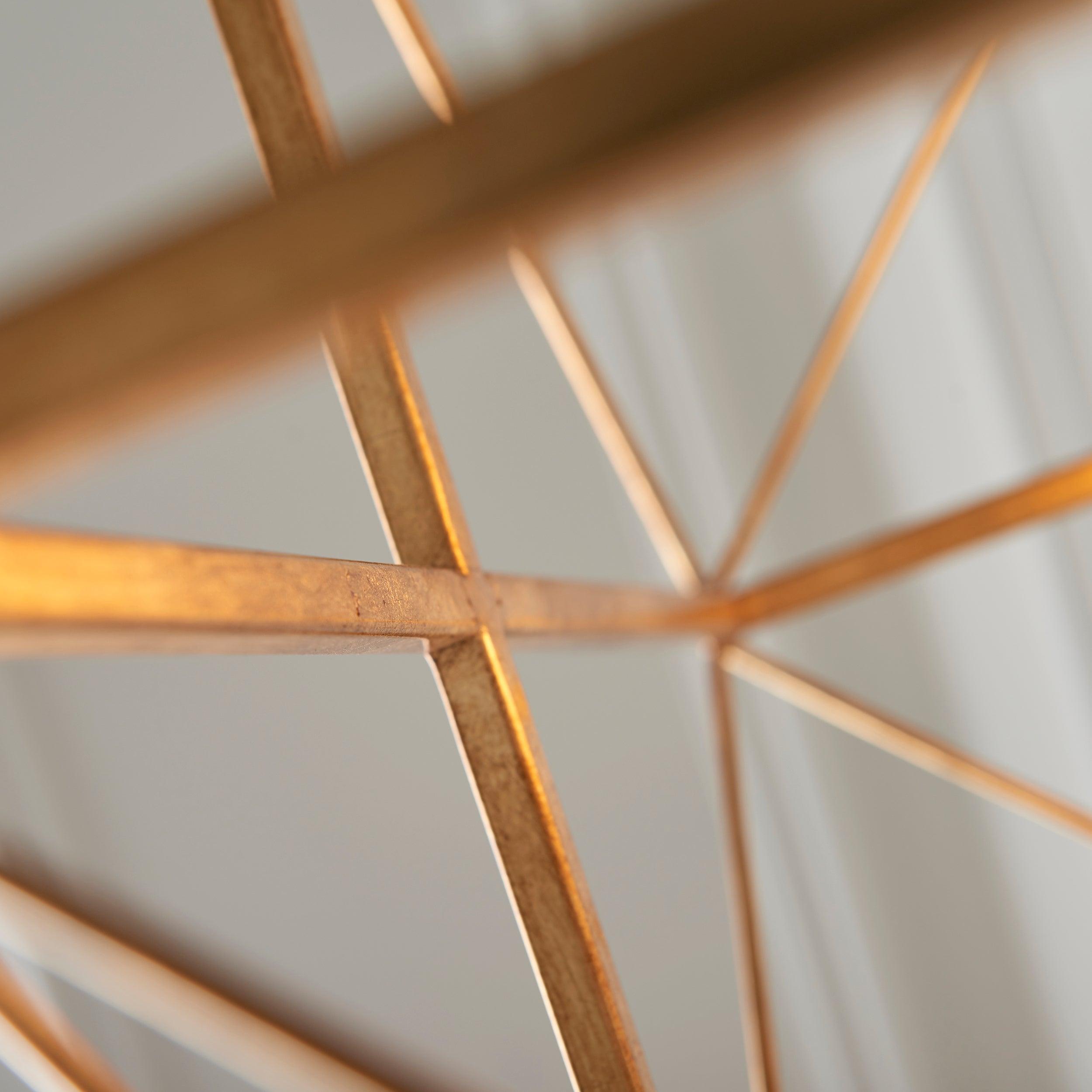 Geometric 4 Light Gold & Silver Leaf Ceiling Pendant-Ceiling Pendant Lights-Living Lights-7-Tiffany Lighting Direct