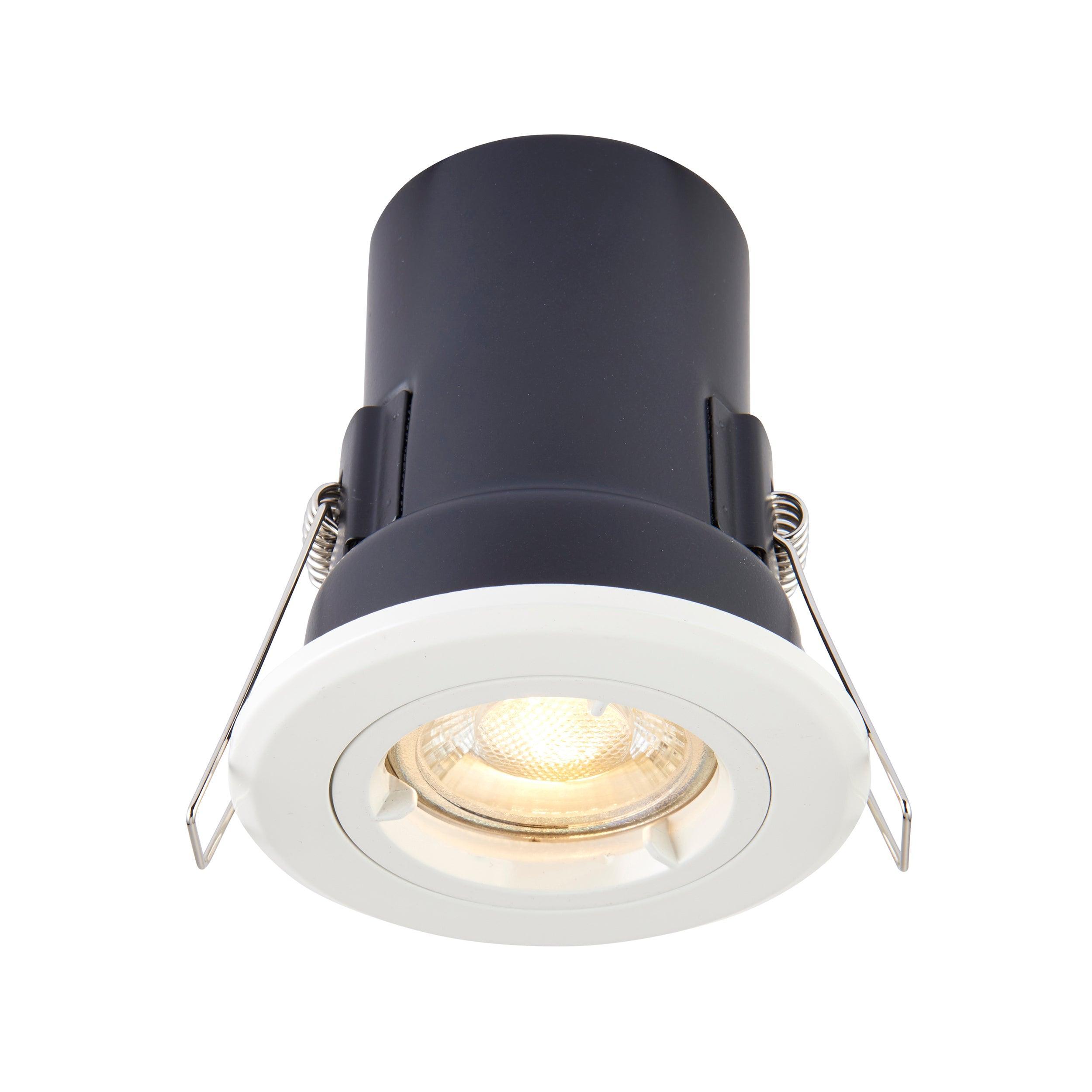 shieldplus tilt white recessed light 50wby Saxby Lighting, close up image