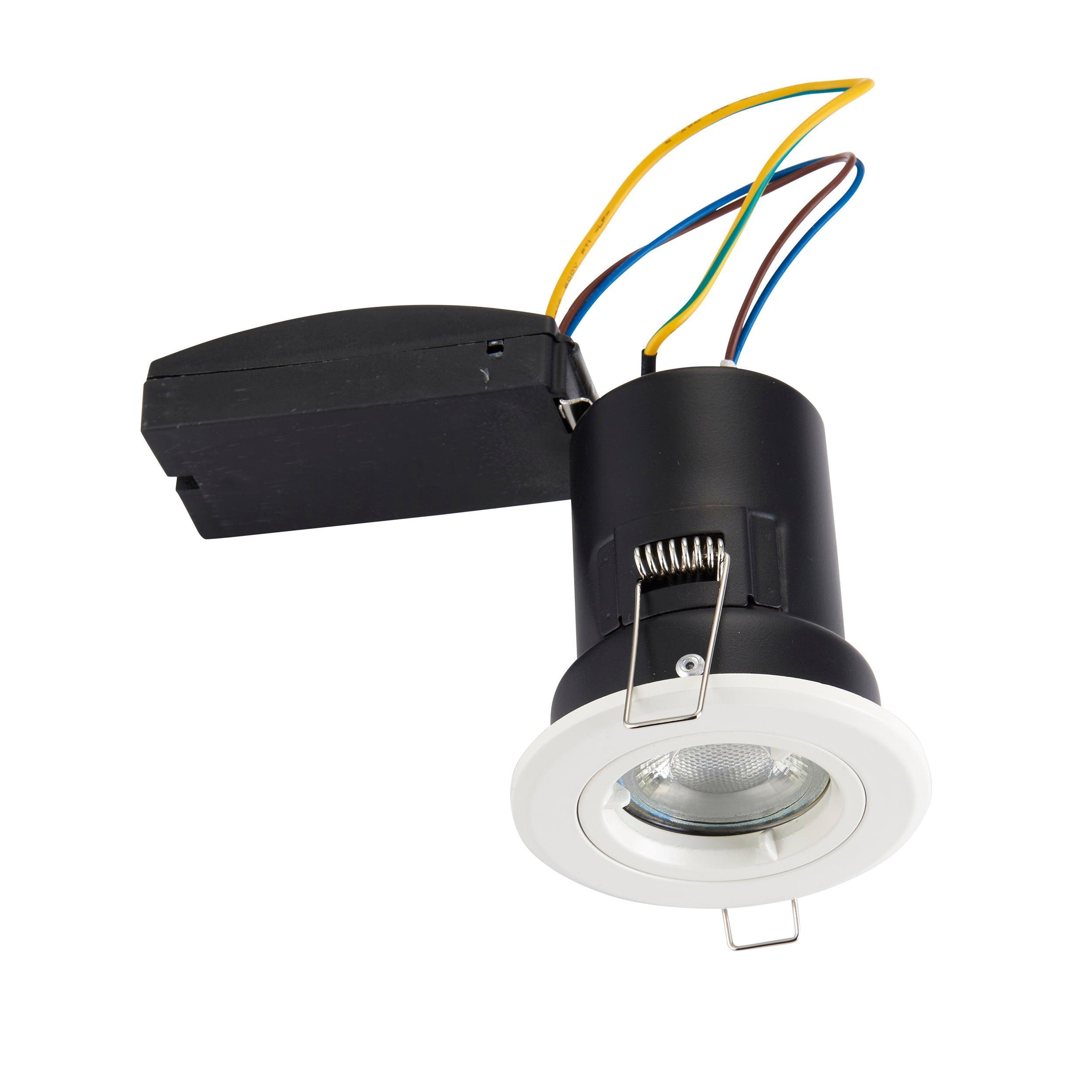 shieldplus tilt white recessed light 50w by saxby lighting, close up image 251