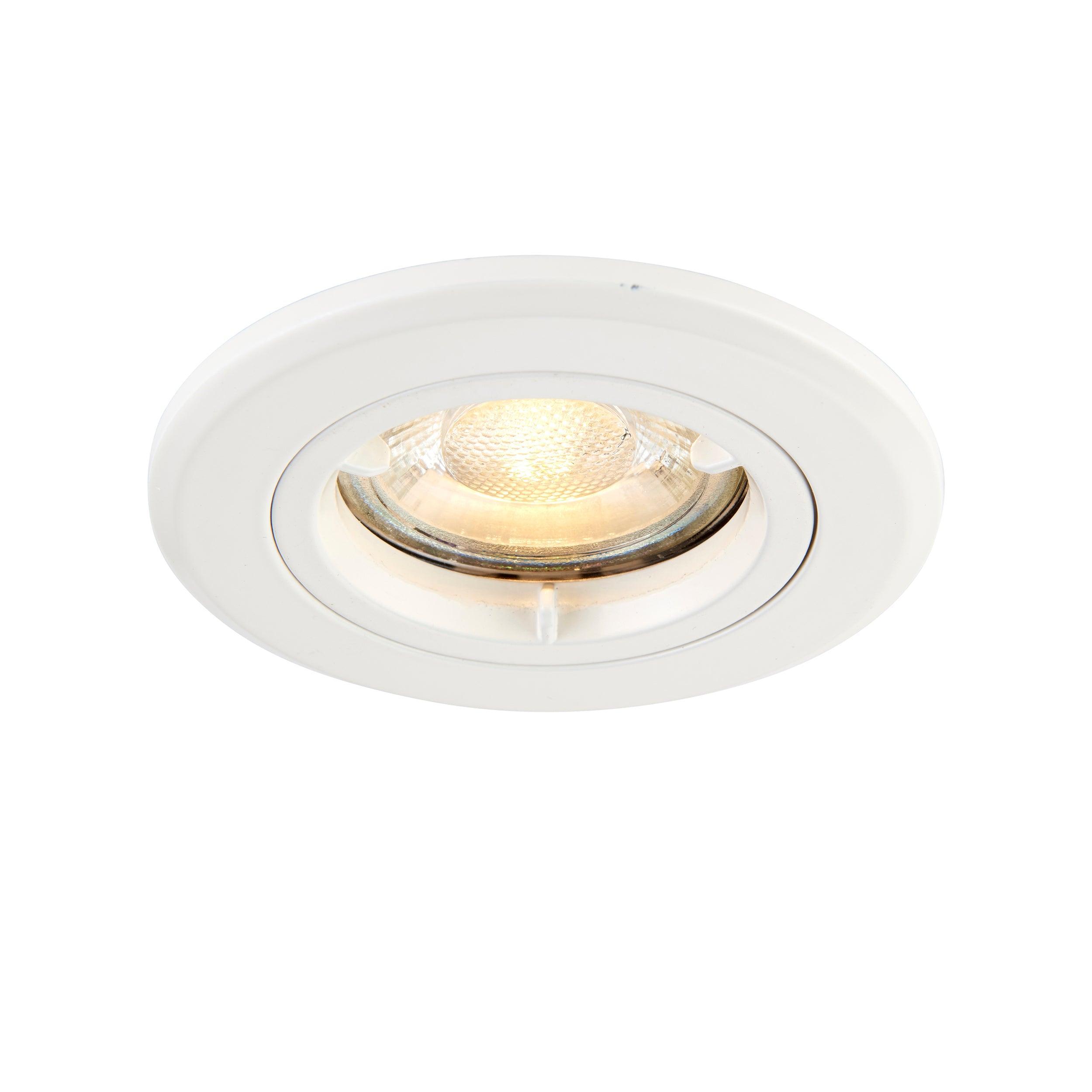 shieldplus tilt white recessed light 50w by saxby lighting, close up image 215